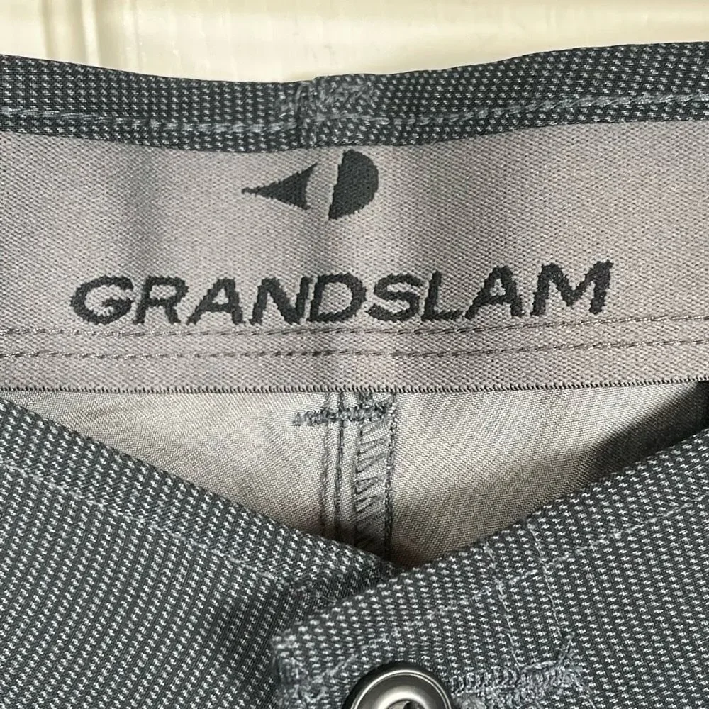 Grand Slam Performance Gray Golf Shorts Sz 36 NWT Dry Wick UPF 50 Sports